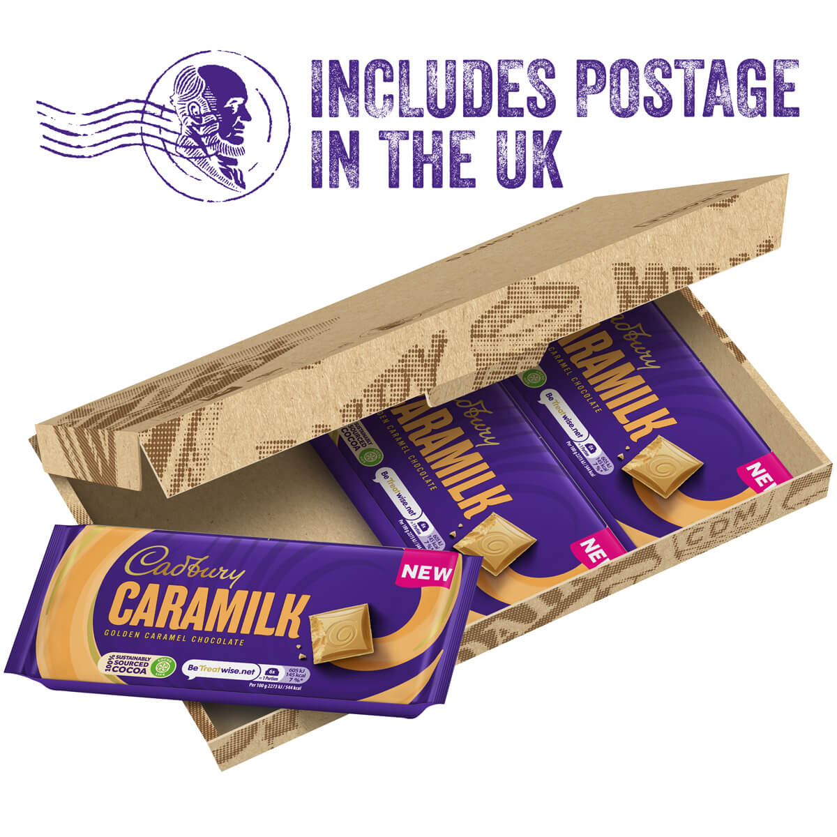 CADBURY CARAMILK BAR POST BOX - Chocolate Gifts Heaven