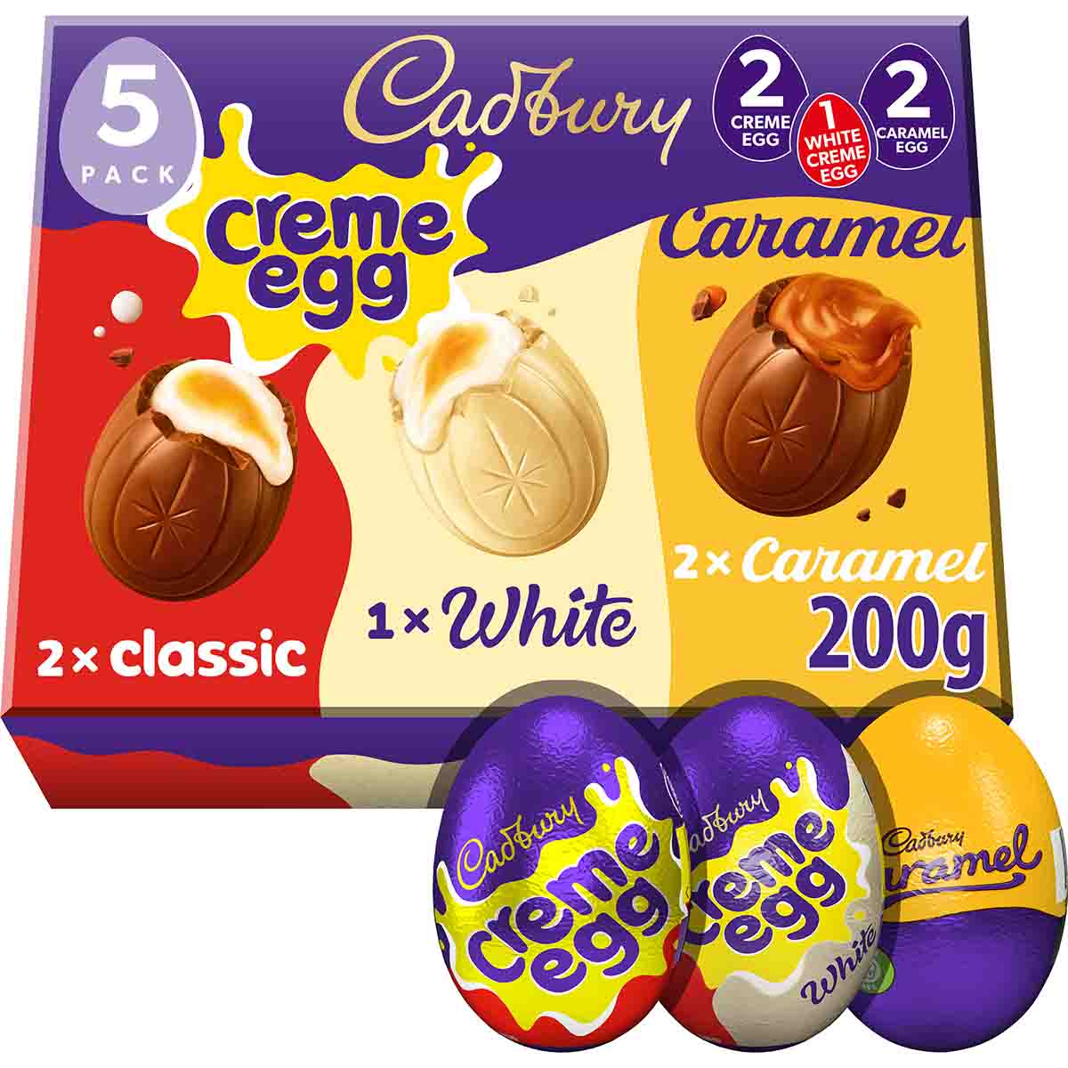 Cadbury Mixed Chocolate Filled Egg 5 Pack (200g) - Chocolate Gifts Heaven