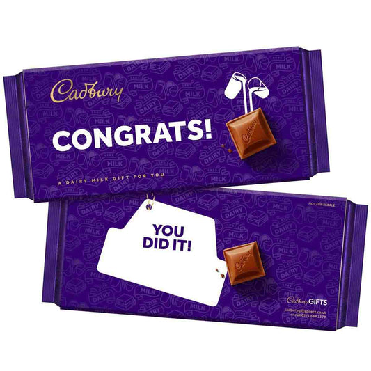 Congrats Dairy Milk Chocolate Bar - Chocolate Gifts Heaven