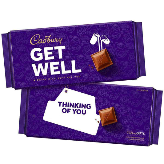 Get Well Dairy Milk Chocolate Bar - Chocolate Gifts Heaven