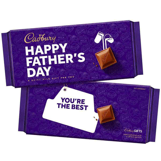 Dairy Milk Happy Father's Day Chocolate Bar (180g) - Chocolate Gifts Heaven