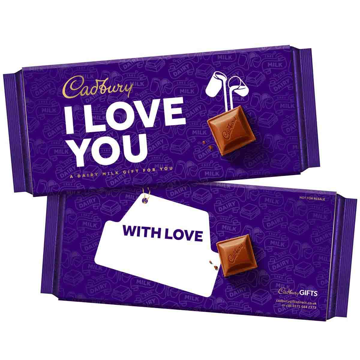 Cadbury Dairy Milk I Love You Chocolate Bar With Sleeve 180g