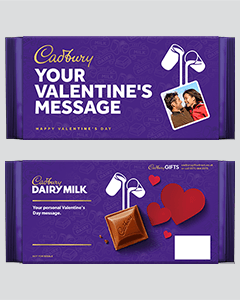 Dairy Milk 180g with Valentine's Day sleeve Large - Chocolate Gifts Heaven