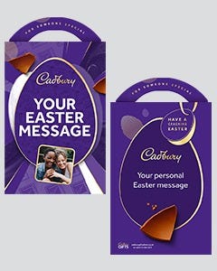 Personalised Dairy Milk Large Easter Egg XL 242g