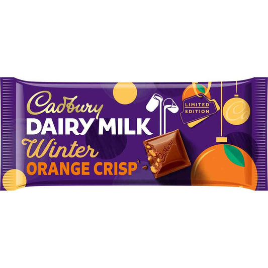 Cadbury Dairy Milk Orange Crisp Chocolate Bar - Chocolate Gifts Heaven
