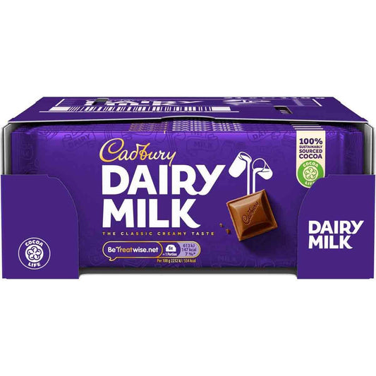 Cadbury Dairy Milk Bar 110g (Box of 21) - Chocolate Gifts Heaven
