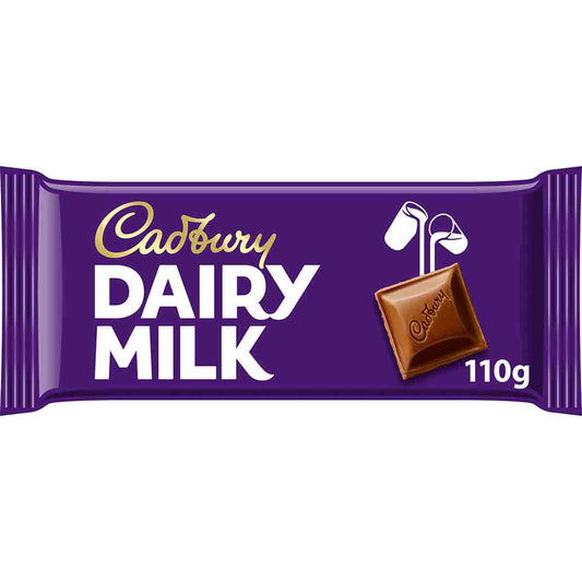 Cadbury Dairy Milk Chocolate Bar 110g - Chocolate Gifts Heaven