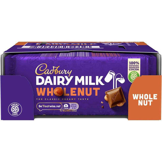 Dairy Milk Whole Nut 120g (Box of 16) - Chocolate Gifts Heaven