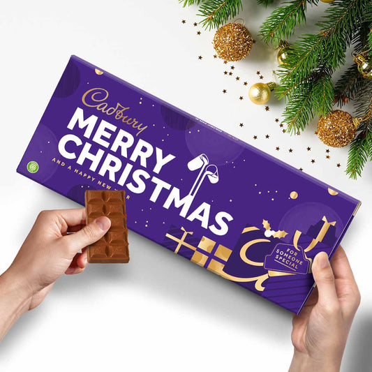 Cadbury Christmas Dairy Milk Chocolate Gift Bar 850g - Chocolate Gifts Heaven