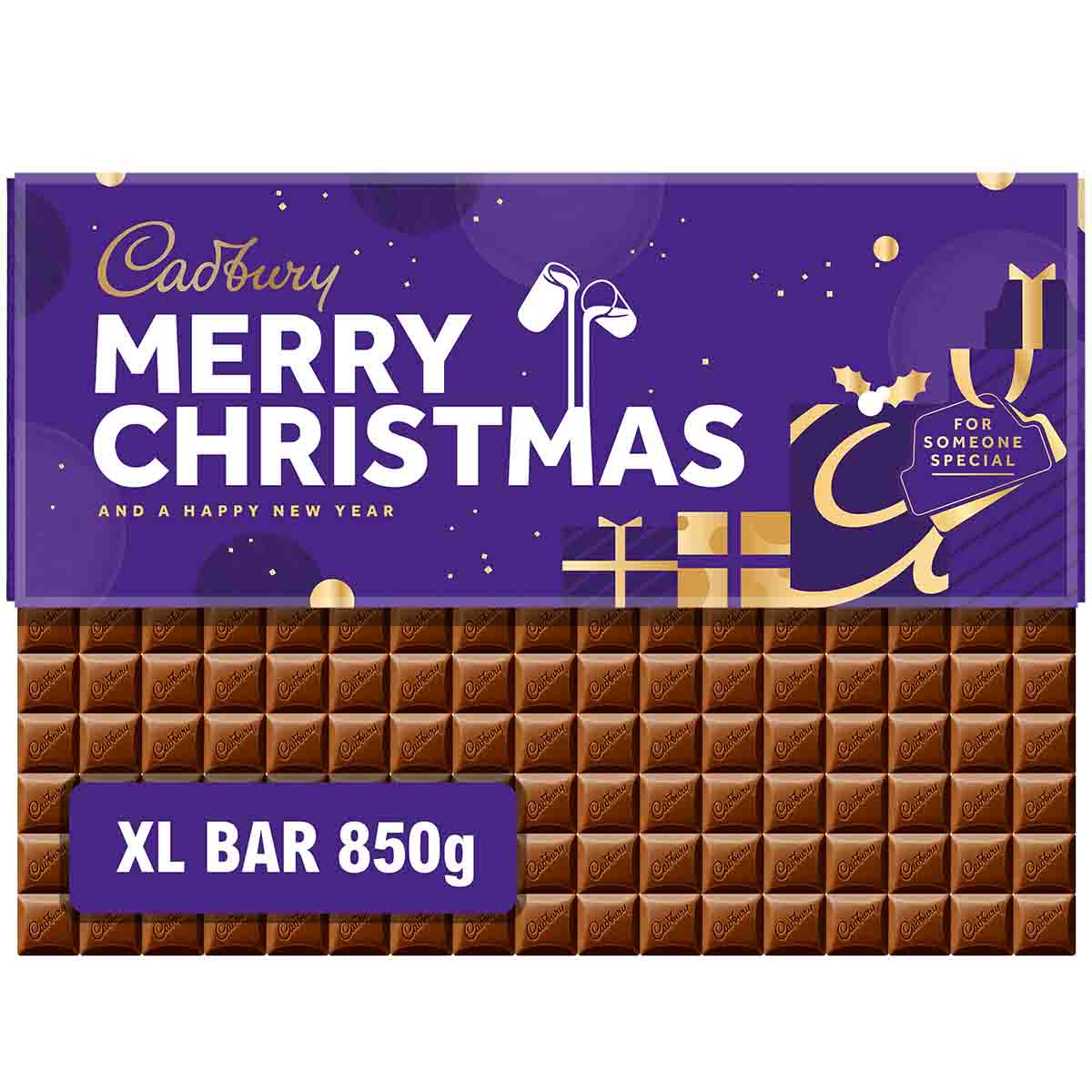 Cadbury Dairy Milk Merry Christmas XL Chocolate Bar 850g
