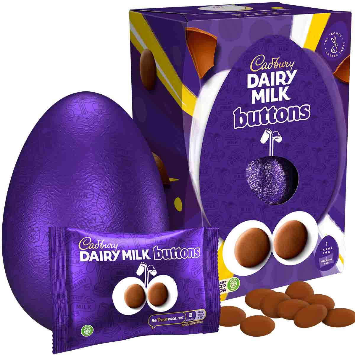 Cadbury Giant Buttons Chocolate Egg (195g) - Chocolate Gifts Heaven