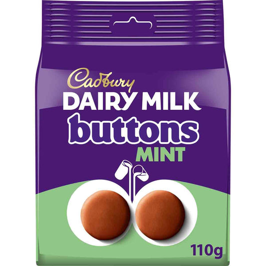 Dairy Milk Giant Mint Buttons Bag 110g - Chocolate Gifts Heaven