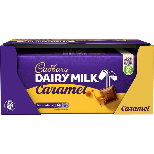 Dairy Milk Caramel Bar 180g (Box of 17) - Chocolate Gifts Heaven