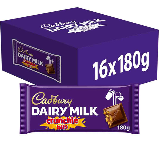 Dairy Milk Crunchie Bits Chocolate Bar 180g (Box of 16)