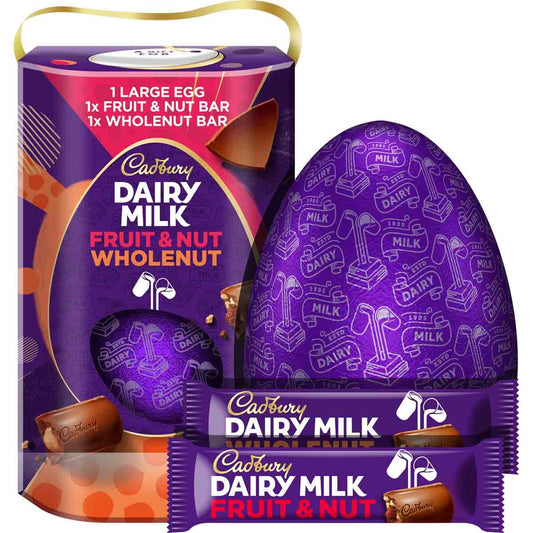 Dairy Milk Fruit & Nut Chocolate Easter Egg 249g - Chocolate Gifts Heaven