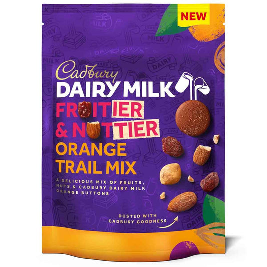 Cadbury Fruitier & Nuttier Chocolate Orange Trail Mix 100g (Box of 10) - Chocolate Gifts Heaven