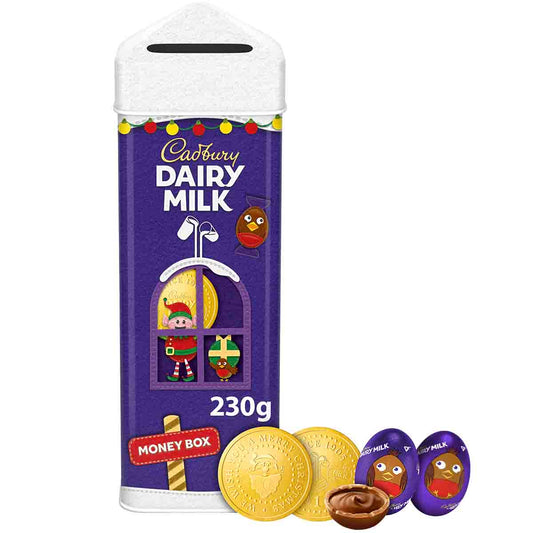 Cadbury Christmas Chocolate Coin Money Gift Tin (Box of 8) - Chocolate Gifts Heaven