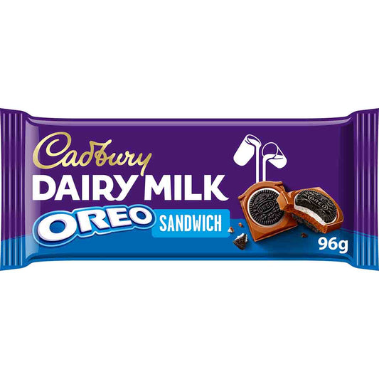 Dairy Milk Oreo Sandwich Chocolate Bar 96g (Box of 15) - Chocolate Gifts Heaven