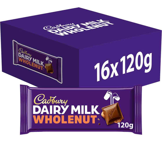 Dairy Milk Whole Nut 120g Box of 16