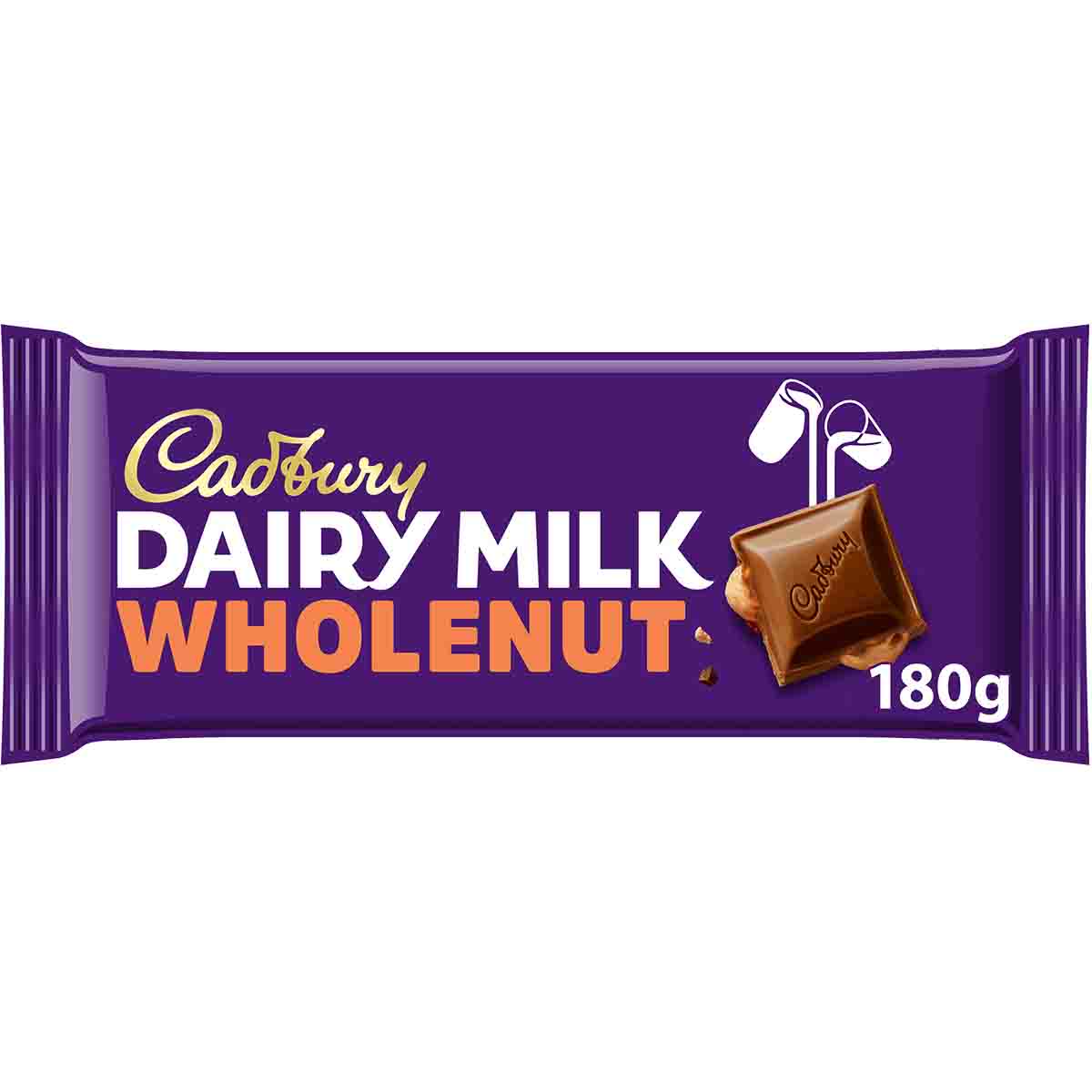Dairy Milk Whole Nut Chocolate Bar 180g