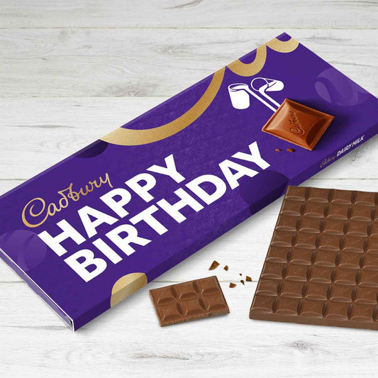 Happy Birthday Dairy Milk Bar (850g) - Chocolate Gifts Heaven