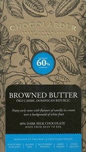 Chocolarder, Browned Butter, 60% Dark/Milk Chocolate Bar