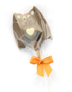 Halloween bat chocolate lolly