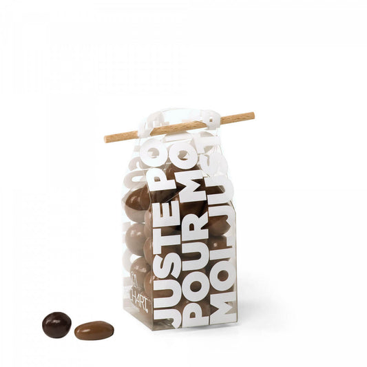 Pocket Chocolate coated almonds to nibble. Assorted dark and milk chocolates. 5.8 oz