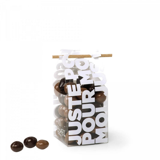 Pocket of Chocolate coated hazelnuts to nibble. Assorted Dark and Milk chocolates 5.8 oz
