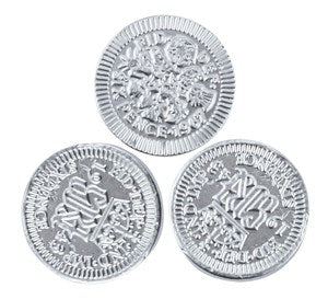 Silver sixpence chocolate coins - Bag of 100