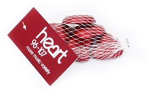 Branded net of chocolate hearts - Chocolate Gifts Heaven