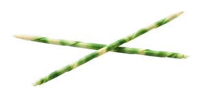 Callebaut marbled green chocolate pencils (200mm) - Chocolate Gifts Heaven