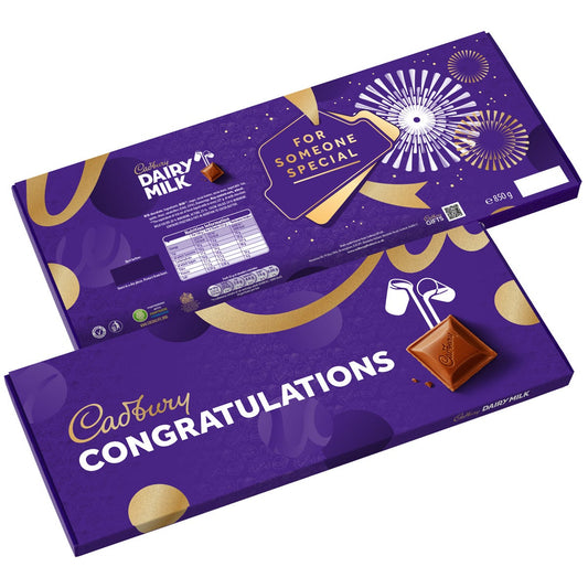 Cadbury Dairy Milk Congratulations Bar 850g - Chocolate Gifts Heaven