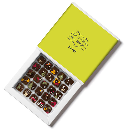Customizable chocolate corporate gifts Advent Box and box that can be personalized