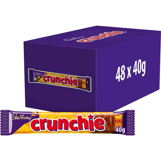 Cadbury Crunchie Chocolate Bars 40g (Box of 48) - Chocolate Gifts Heaven