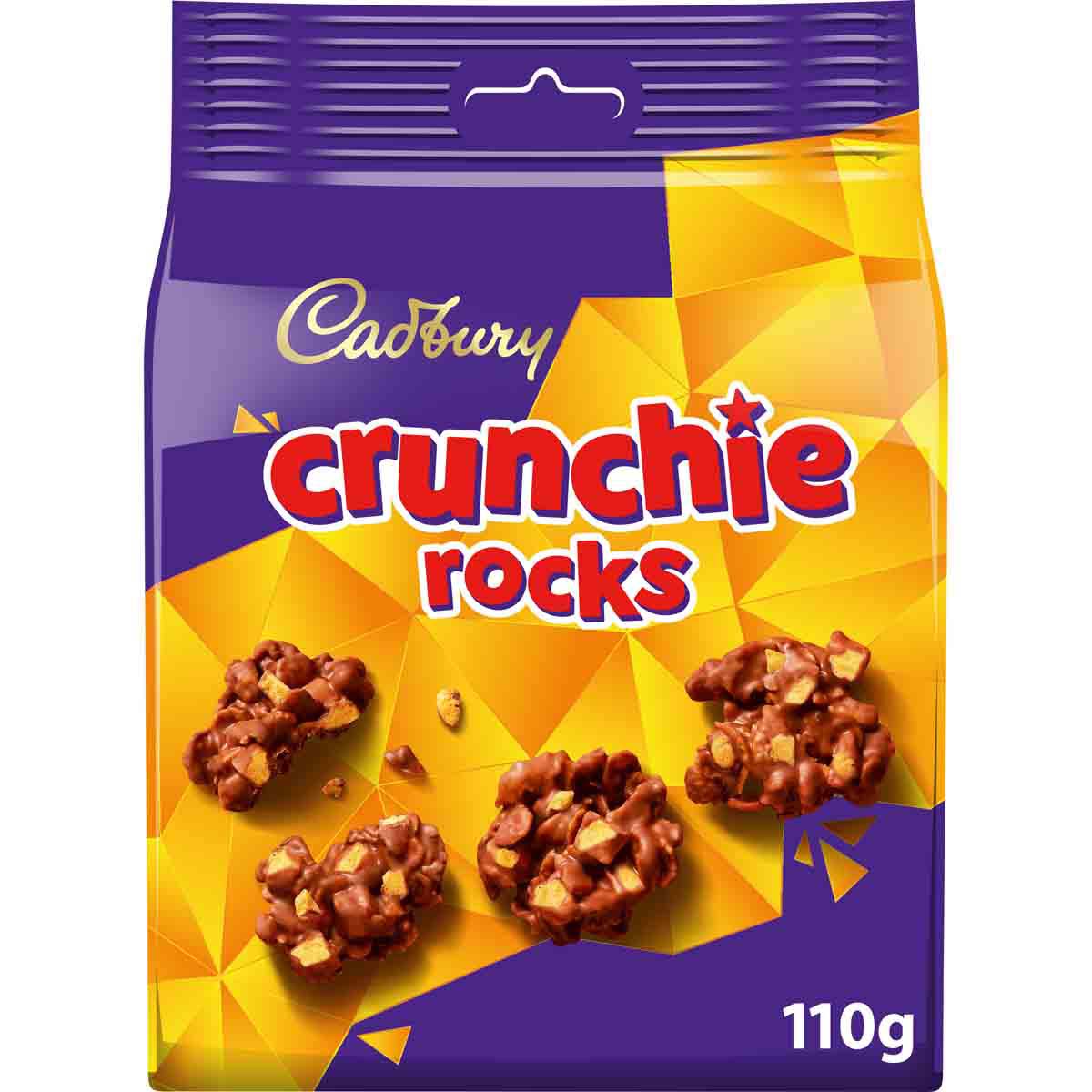 Cadbury Crunchie Rocks Chocolate Bag 110g (Box of 10) - Chocolate Gifts Heaven