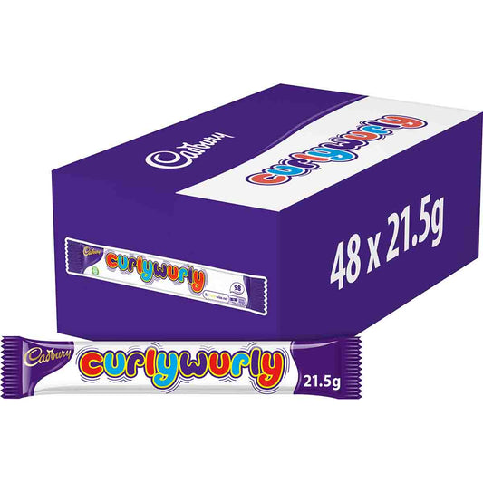 Cadbury Curly Wurly Bar 21.5g (Box of 48) - Chocolate Gifts Heaven