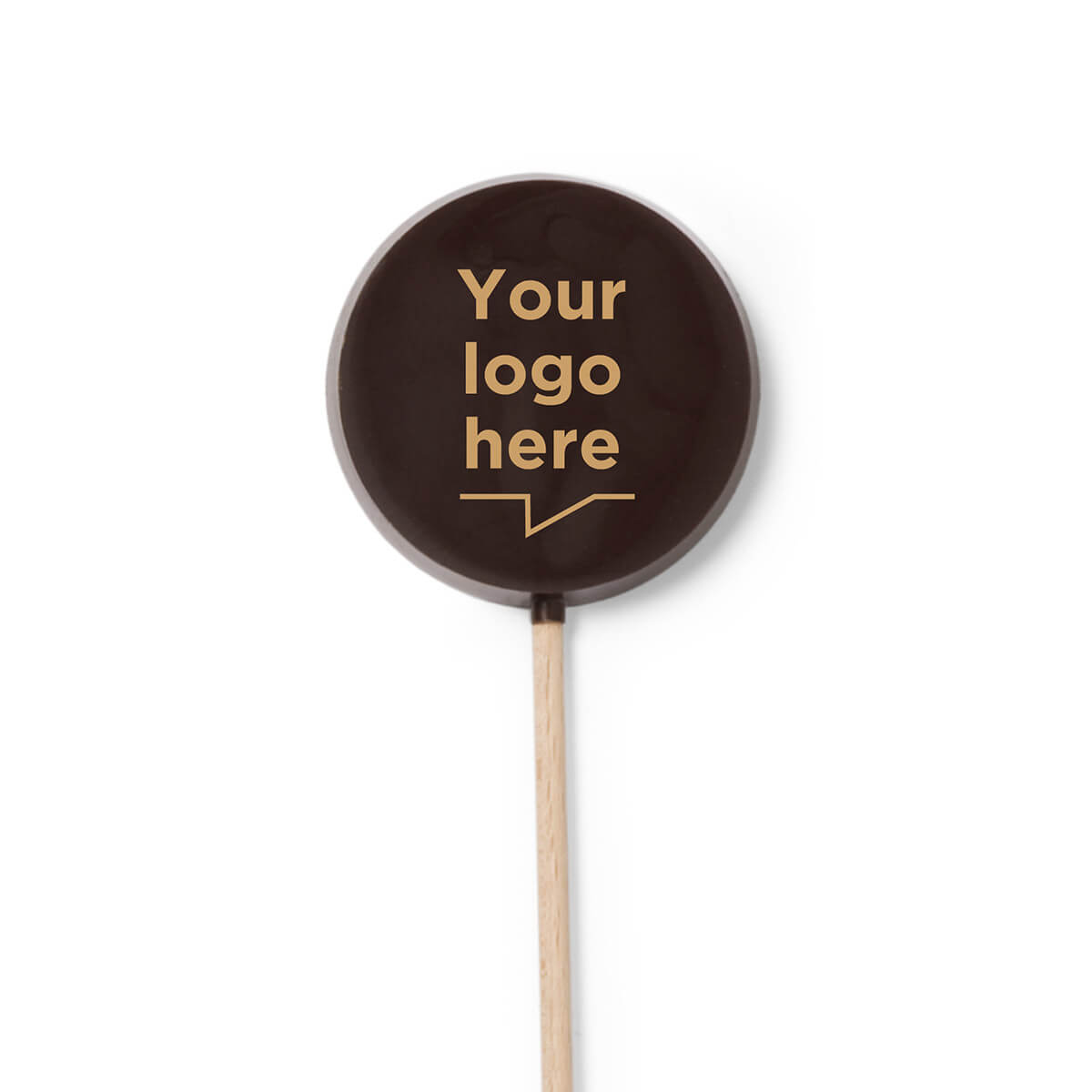 Customizable chocolate corporate gifts Chocolate lollipops personalized with your logo