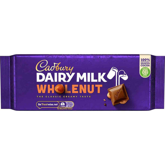 Dairy Milk Whole Nut Chocolate Bar 180g - Chocolate Gifts Heaven