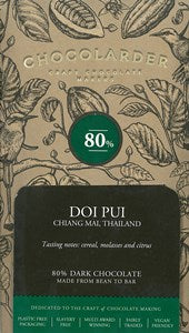Chocolarder, Doi Pui, 80% Dark Chocolate Bar