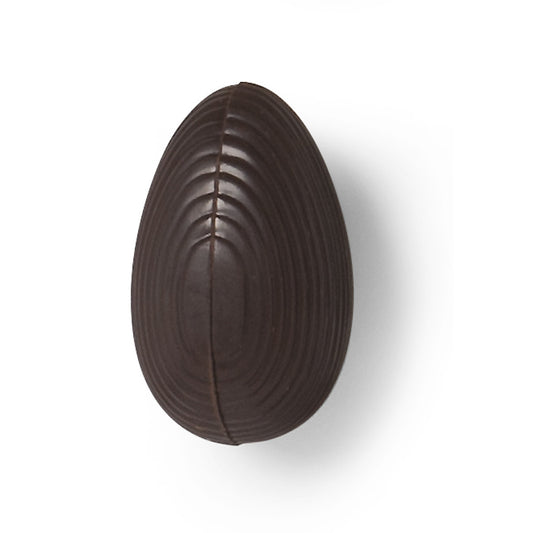 Easter chocolate, 1 dark chocolate filled egg. High-end gourmet chocolate.