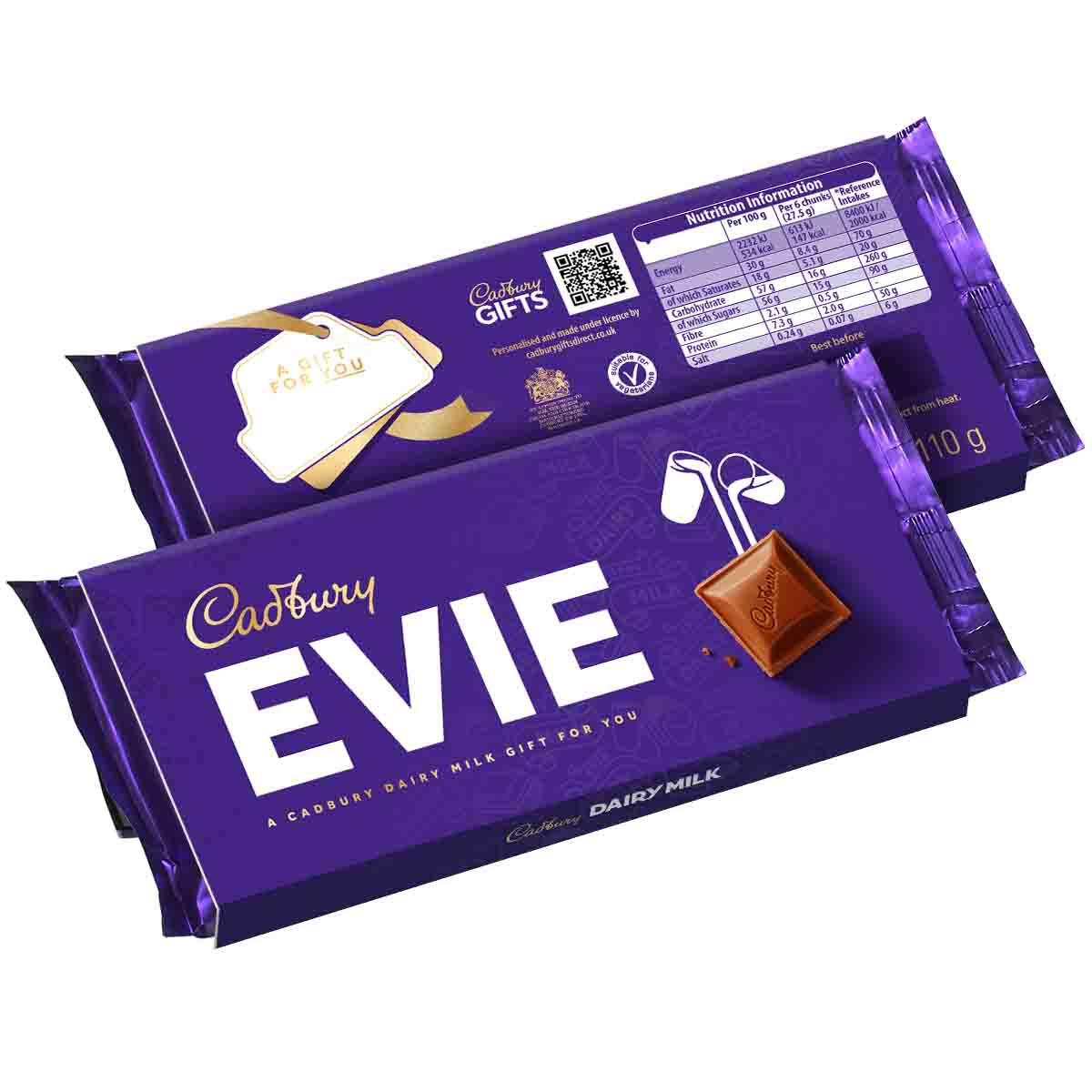 Cadbury Evie Dairy Milk Chocolate Bar with Sleeve 110g - Chocolate Gifts Heaven