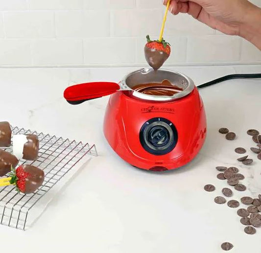 Koolatron Chocolate Melting Pot Fondue Set, Red