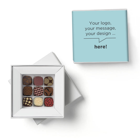 Customisable chocolate corporate gifts Gourmet chocolates, as a small hospitality gift for your business gifts