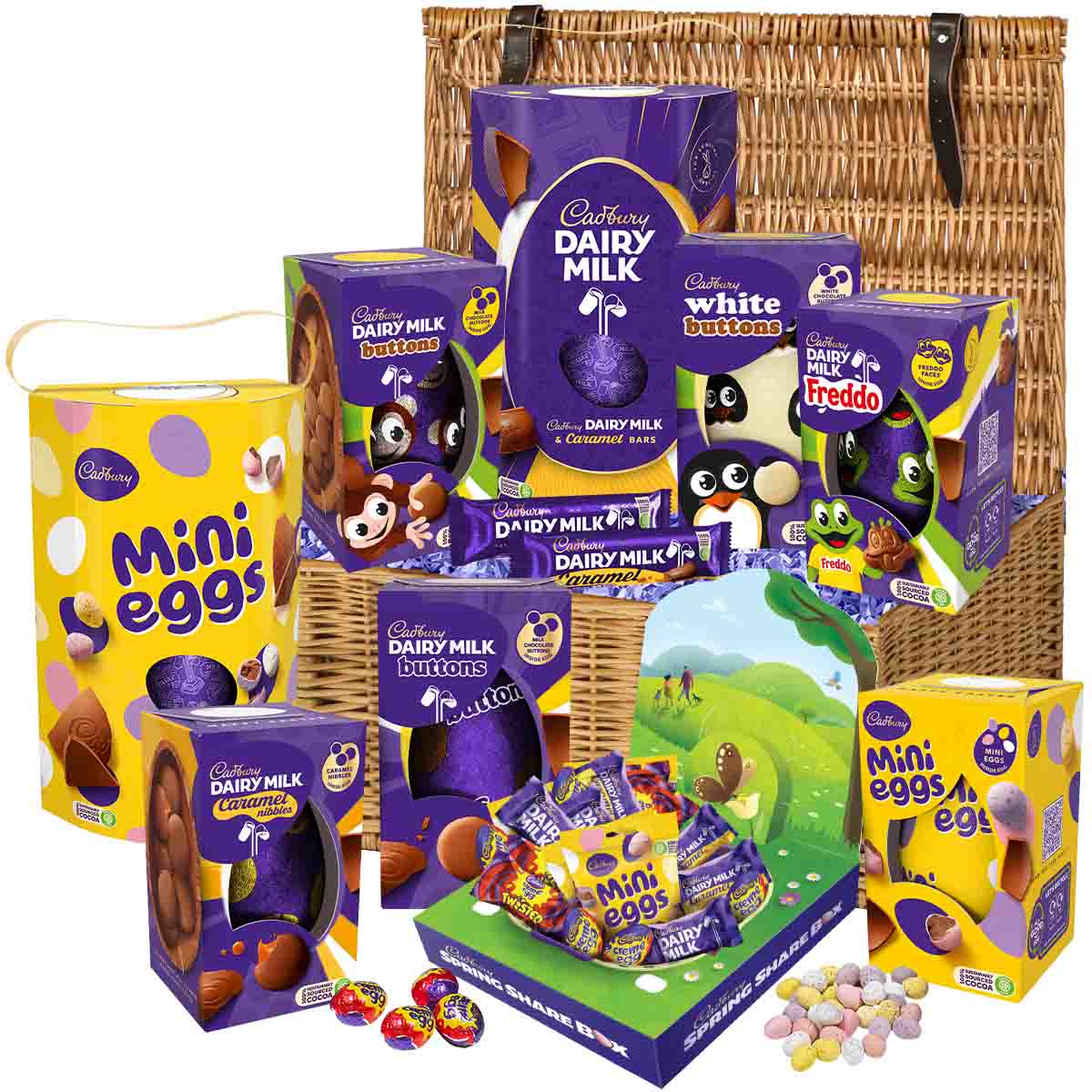 Cadbury Easter Chocolate Family Basket - Chocolate Gifts Heaven