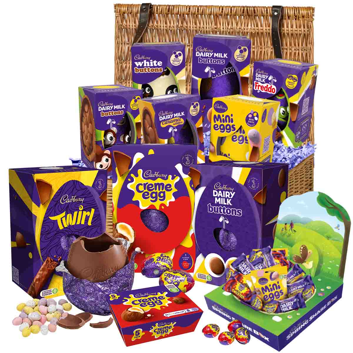 Cadbury Easter Chocolate Celebration Basket - Chocolate Gifts Heaven