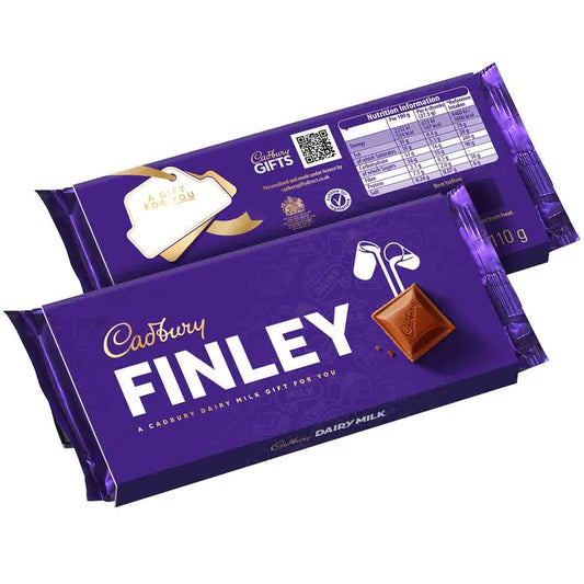 Cadbury Finley Dairy Milk Chocolate Bar with Sleeve 110g - Chocolate Gifts Heaven