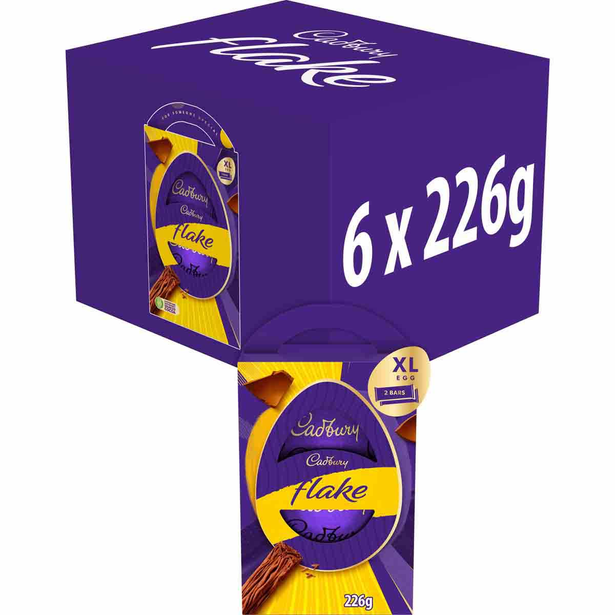 Cadbury Flake Easter Egg 226g XL (Box of 6) – Chocolate Gifts Heaven