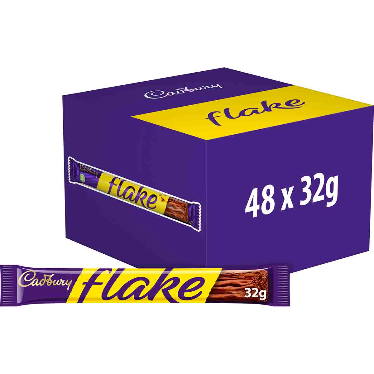 Cadbury Flake Chocolate Bars 32g (Box of 48) - Chocolate Gifts Heaven
