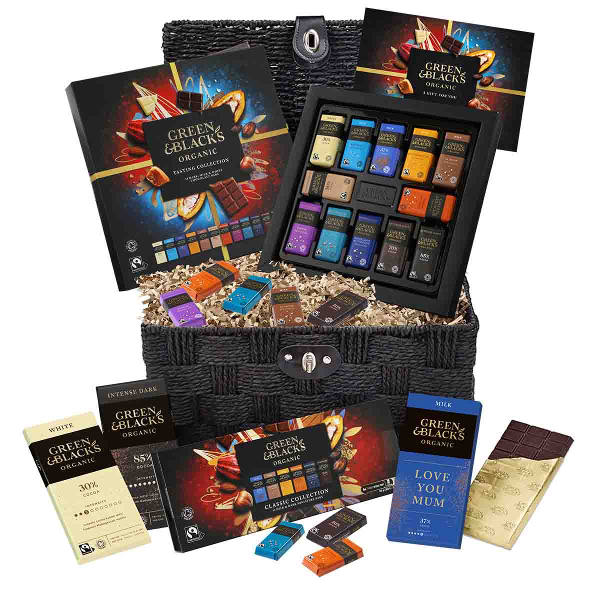 Green & Black's Mother's Day Chocolate Basket - Chocolate Gifts Heaven